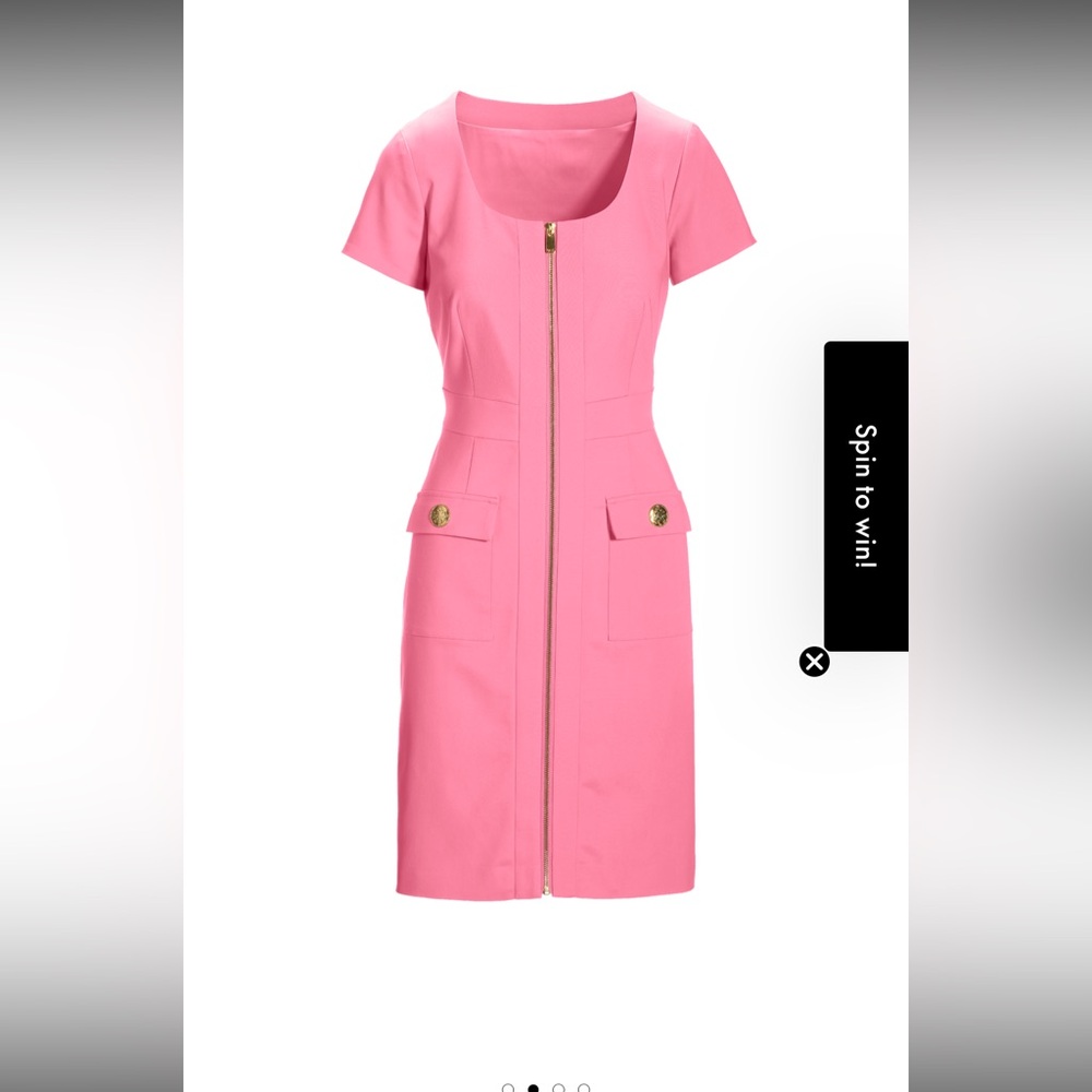 Boston Proper Pink Short-Sleeve Midi Sheath Dress - Picture 3 of 7